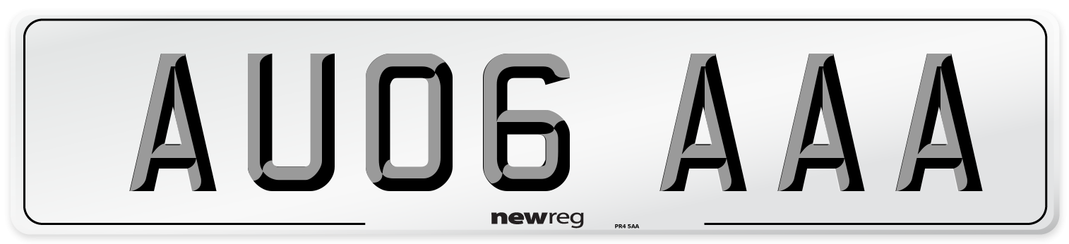 AU06 AAA Number Plate from New Reg